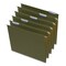 Universal 1/5-Cut Tab Box Bottom Hanging File Folders - Letter Size, Standard Green (25/Box)